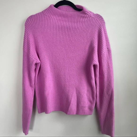 BP purple funnel neck‎ wool blend ribbed sweater size medium - Picture 2 of 7